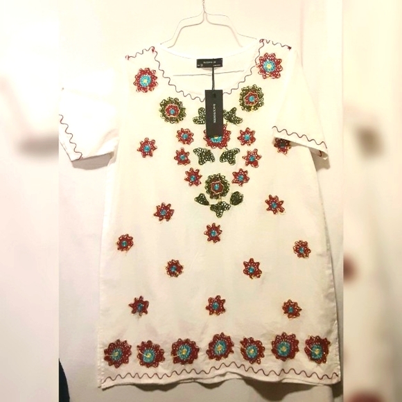 Backwoods Tops - Embroidered Cotton Tunic - Various Sizes